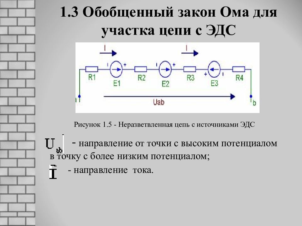 В каком направлении течет ток во внешней и внутренней цепях электрической схемы