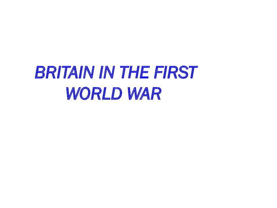 Britain In The First World War