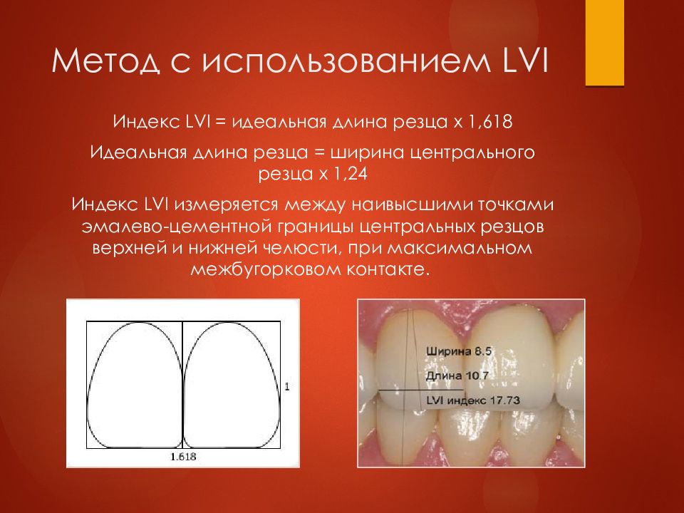 Высота нижних резцов