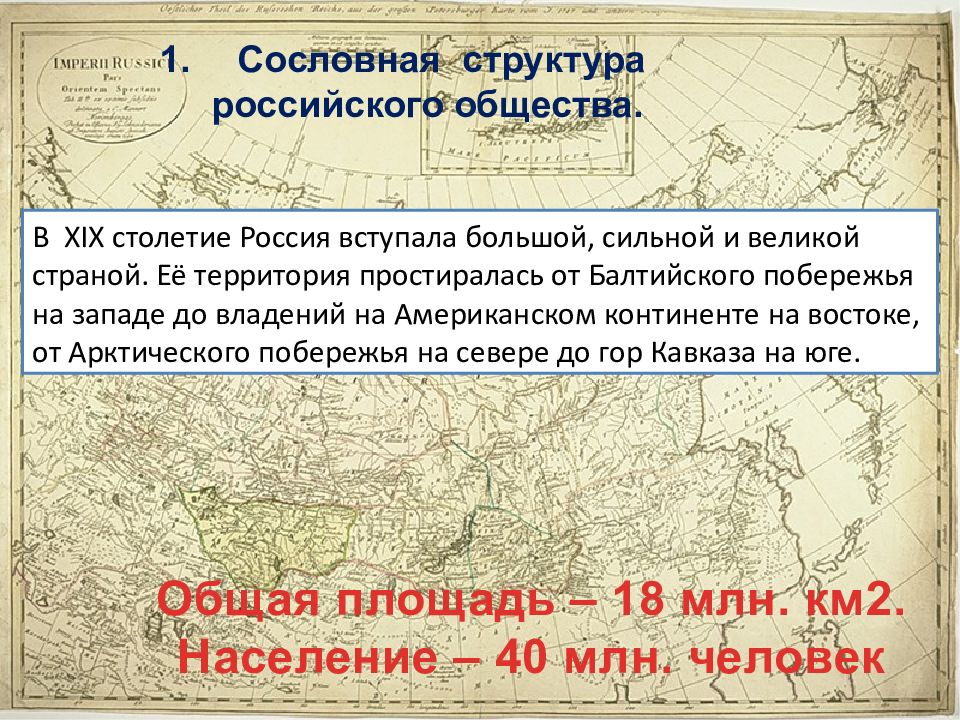 Россия в первой половине 19 века презентация