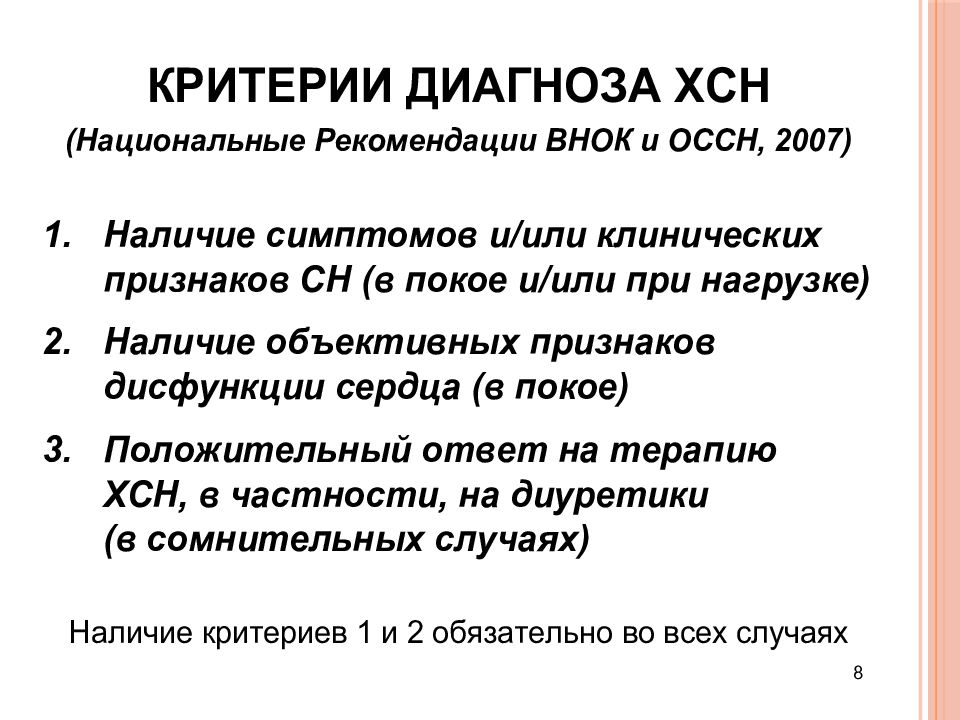 Хроническая сердечная недостаточность презентация