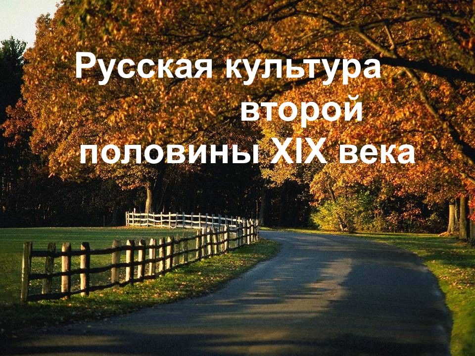 Русская культура второй половины XIX века