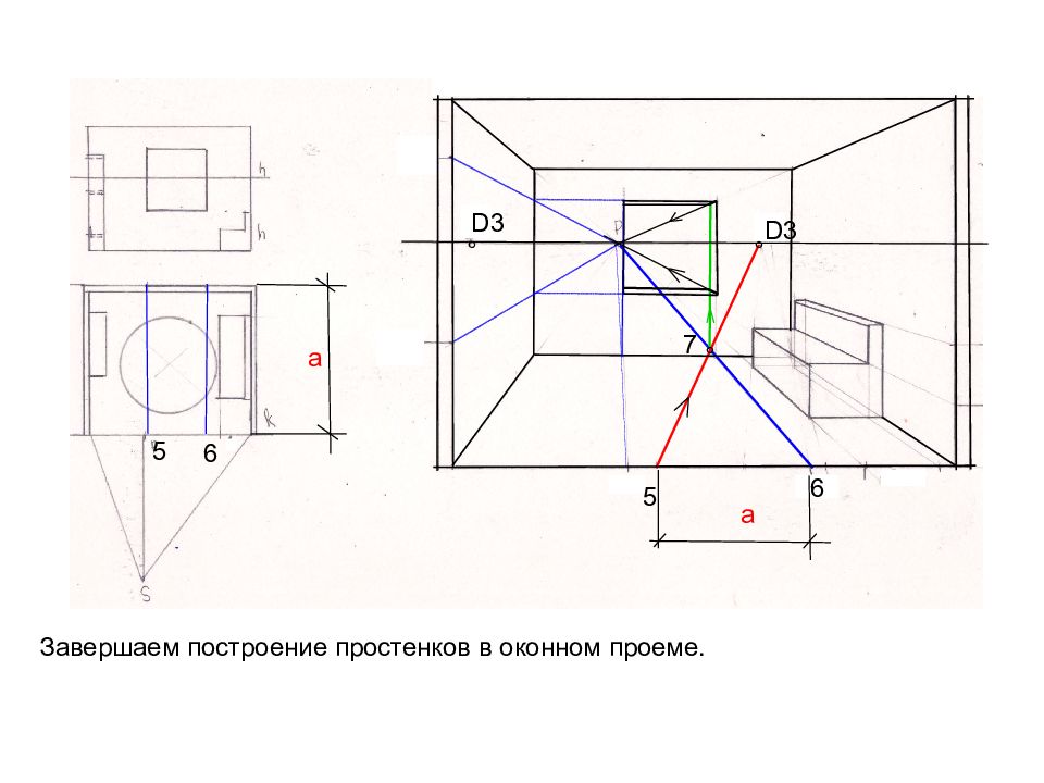 Схема фронтальной перспективы