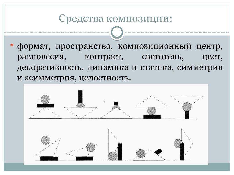 Композиция это придание произведению единство и цельность изображение предметов в пространстве