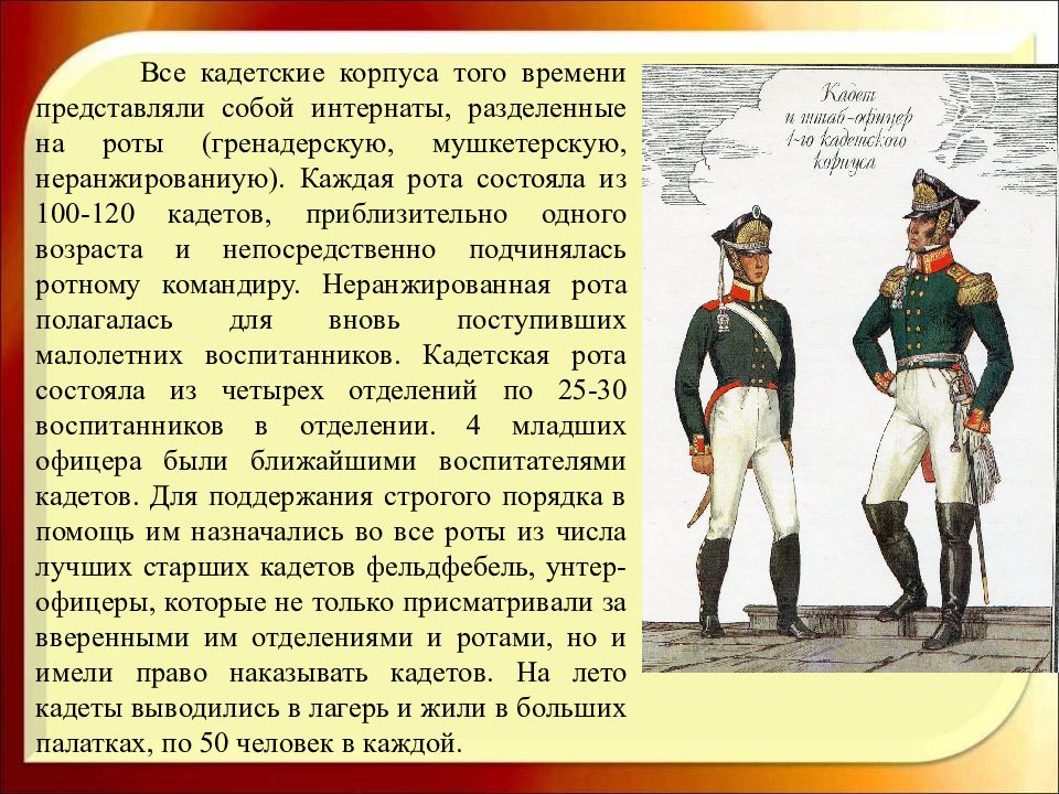 История кадет в россии презентация