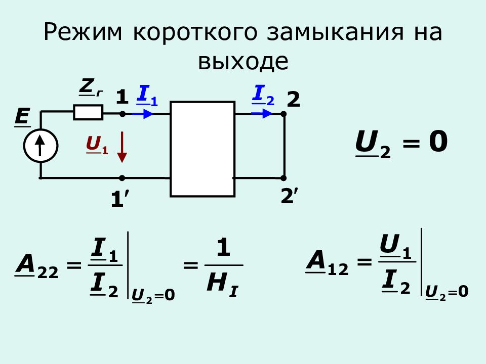 Замыкание резистора. Сопротивление короткого замыкания четырехполюсника. Холостой ход и короткое замыкание четырехполюсника. Режим короткого замыкания четырехполюсника. Входное сопротивление четырехполюсника.