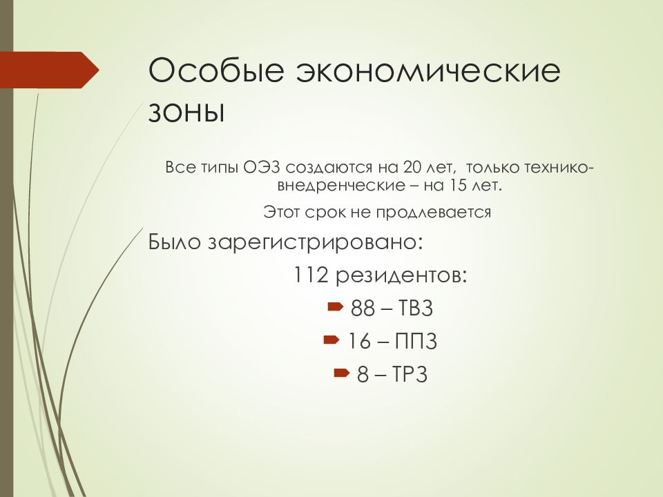 Особые экономические зоны презентация