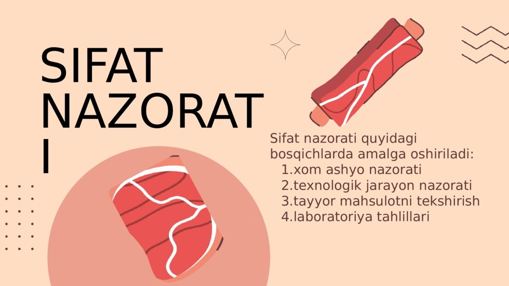 GO‘SHT KONSERVALARI SIFATI Meat is m ore than food—it’s craftsmanship