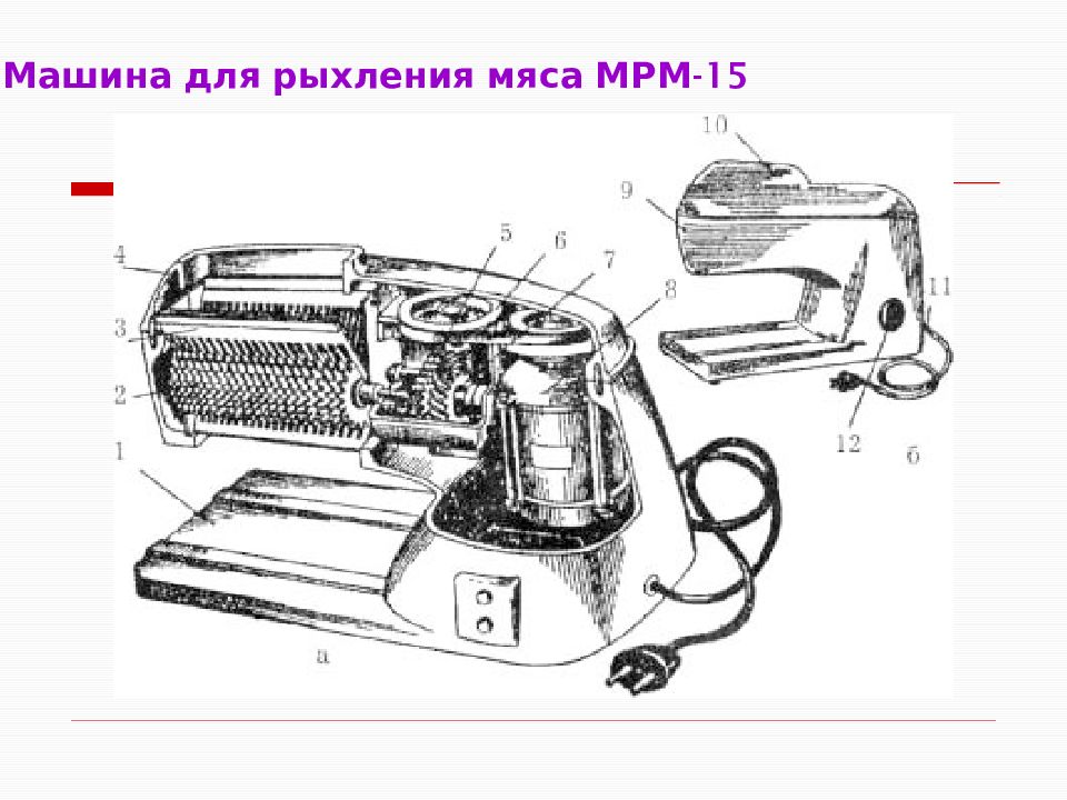 Назовите основные части машины пользуясь схемой рыбоочистительные машины