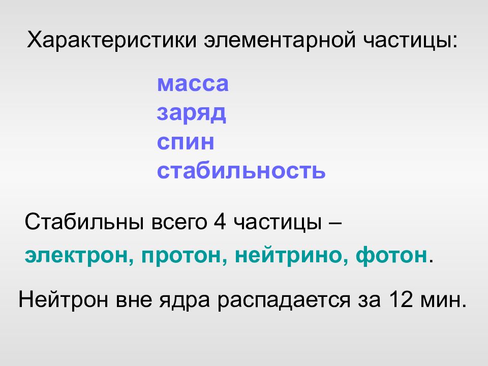 Элементарный характер. Масса заряд спин. Все стабильные элементарные частицы. Фундаментальные частицы. Нейтрино масса и заряд