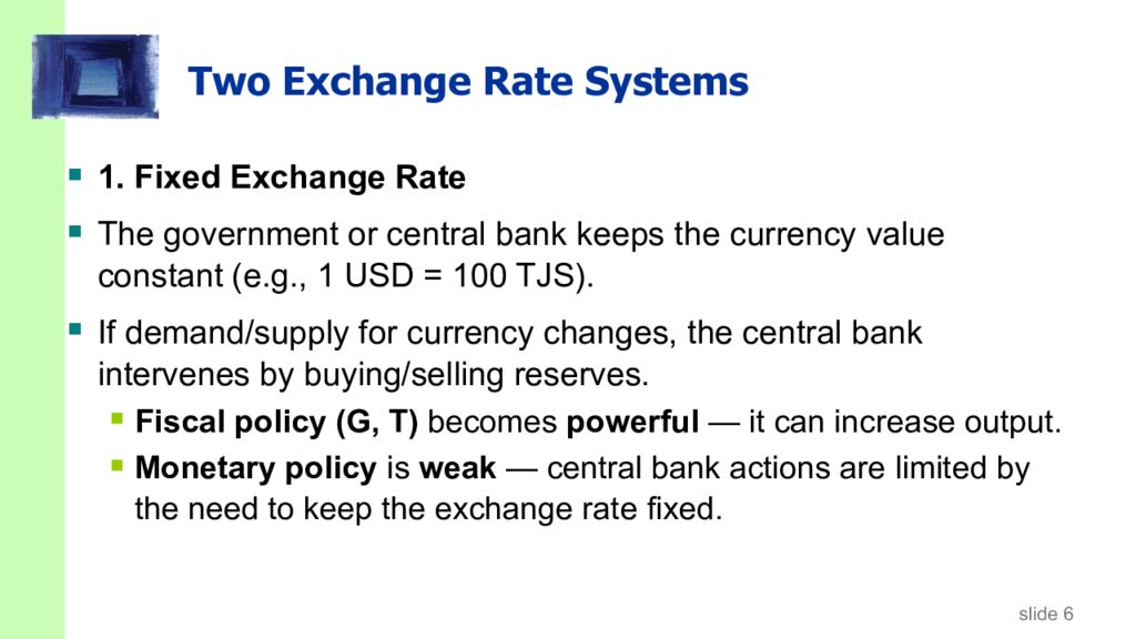 Two Exchange Rate Systems