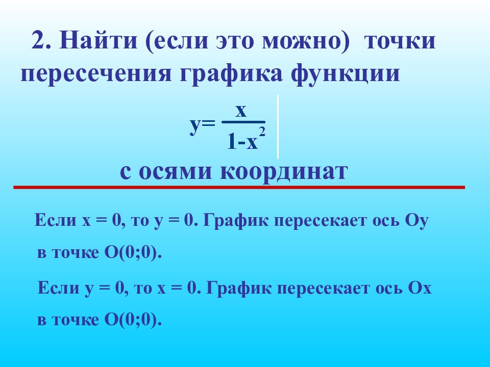 Общая схема исследования построения графика