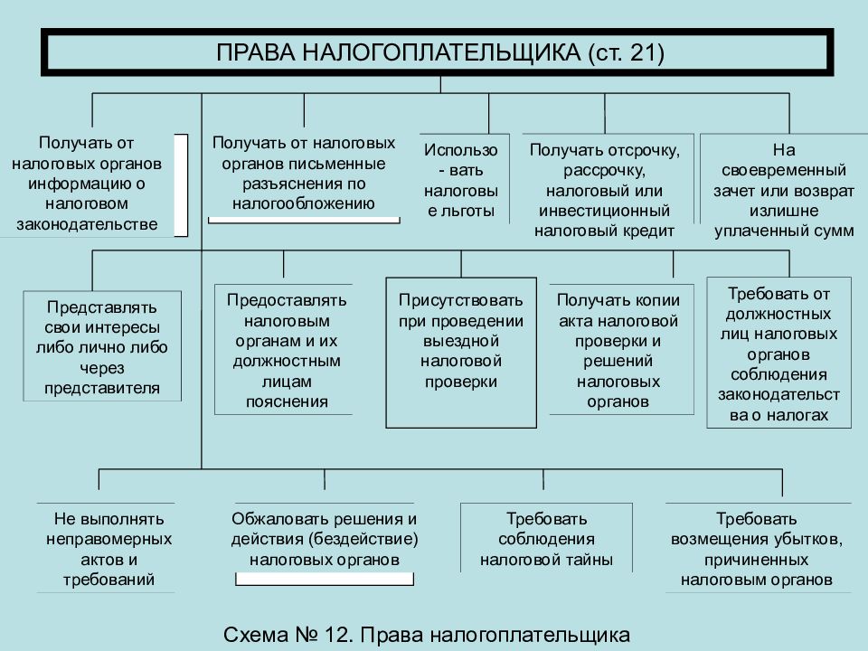 Налоги какое право