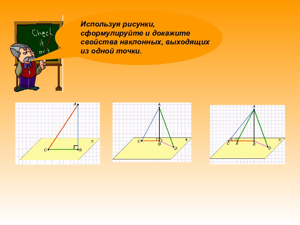 Перпендикуляр и наклонная картинки