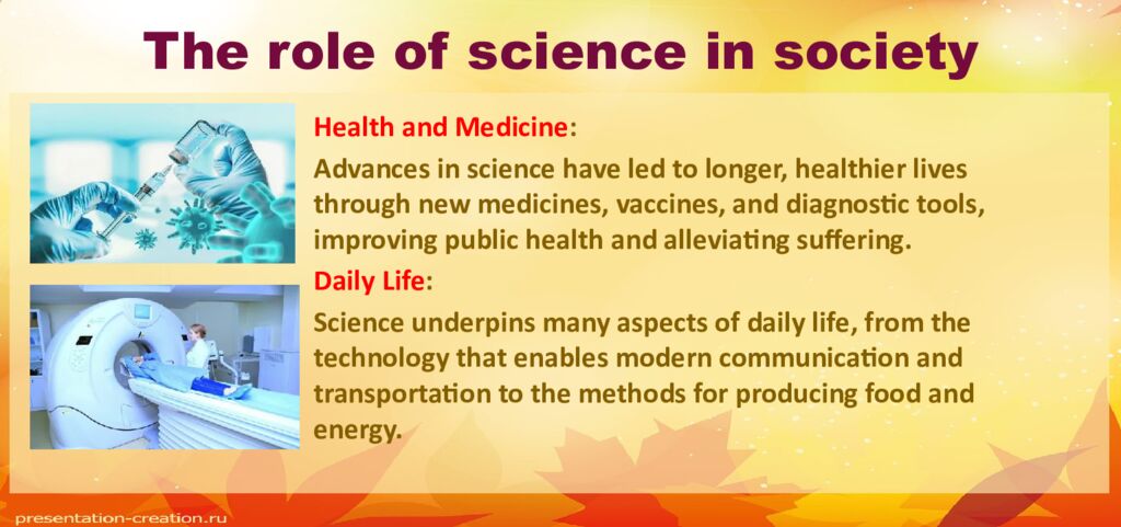 The role of science in society