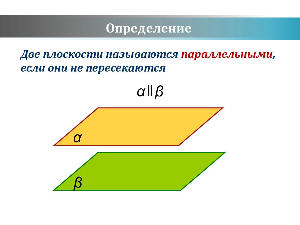 Презентация свойства параллельности плоскостей