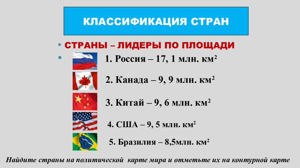 Сравнить страны. Классификация стран мира по площади. Практическая работа по географии 7 класс классификация стран мира. Классификация стран практическая работа 4 по географии.