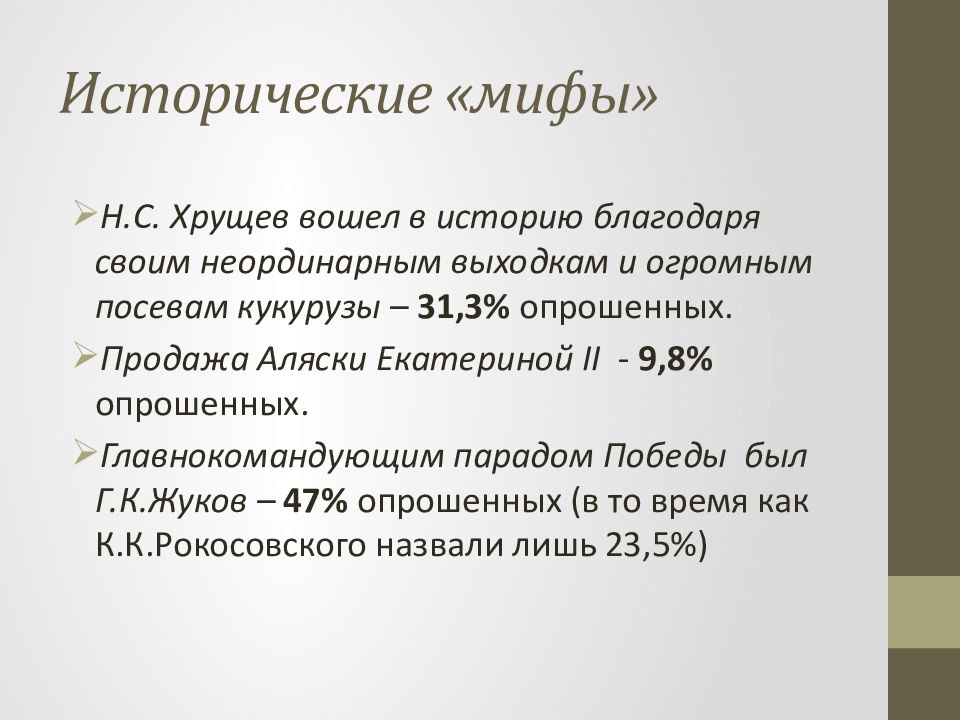 Презентация историческая грамотность молодежи