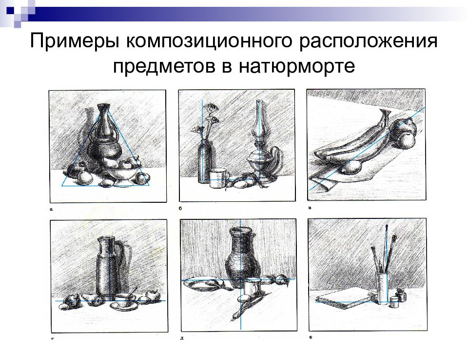 Композиция в натюрморте схемы