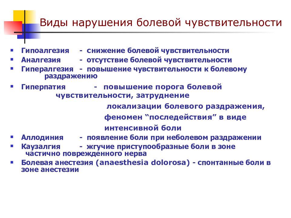 Виды чувствительности. Снижение болевой чувствительности. Снижение болевой чувствительности называется. Классификация чувствительности.