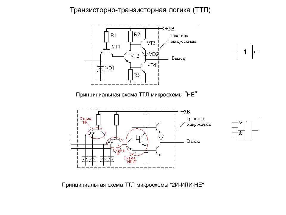 Ттл логика схемы