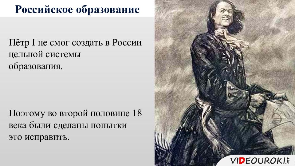 Образование во второй половине 18 века в россии презентация