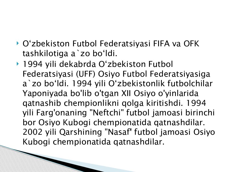 Mavzu : F ifa tashkil topishi, tuzulishi va faoliyati