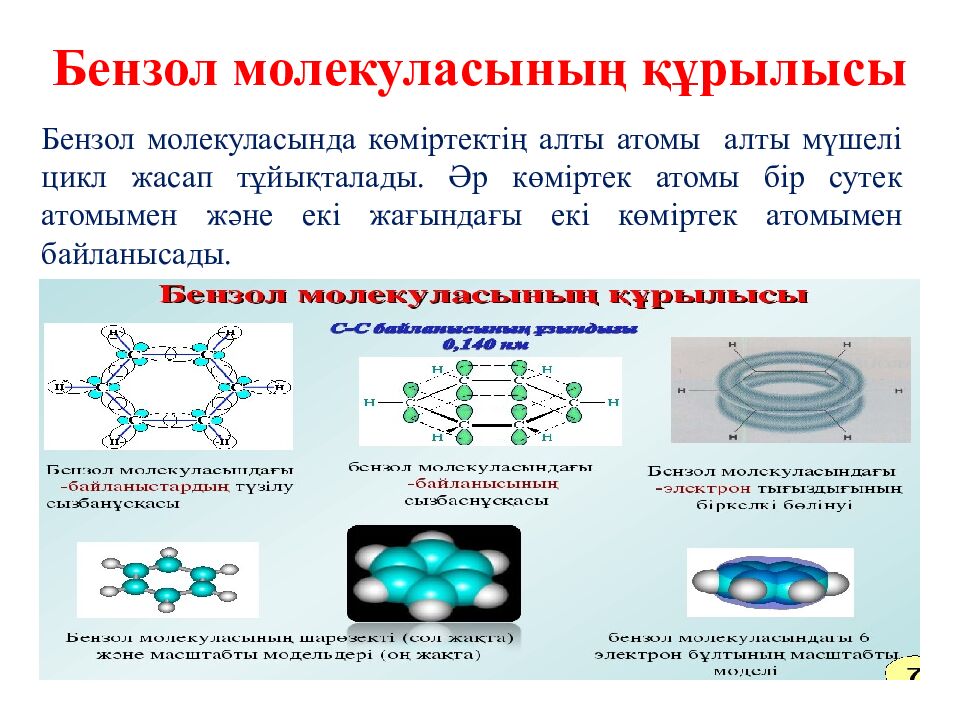 Бензол молекуласының құрылысы