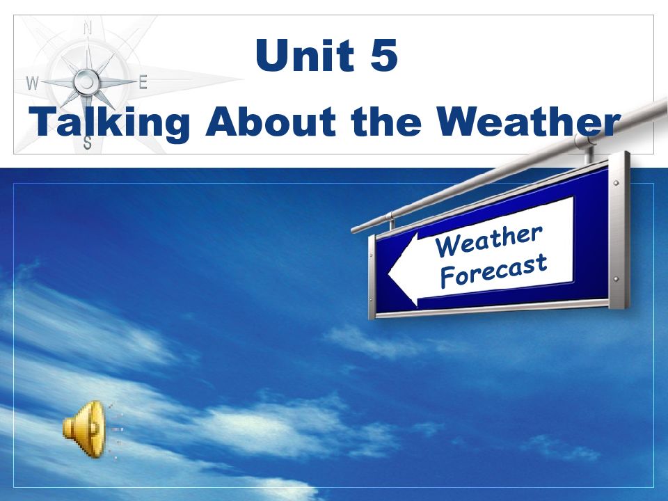 The weather 3. Talking about the weather.