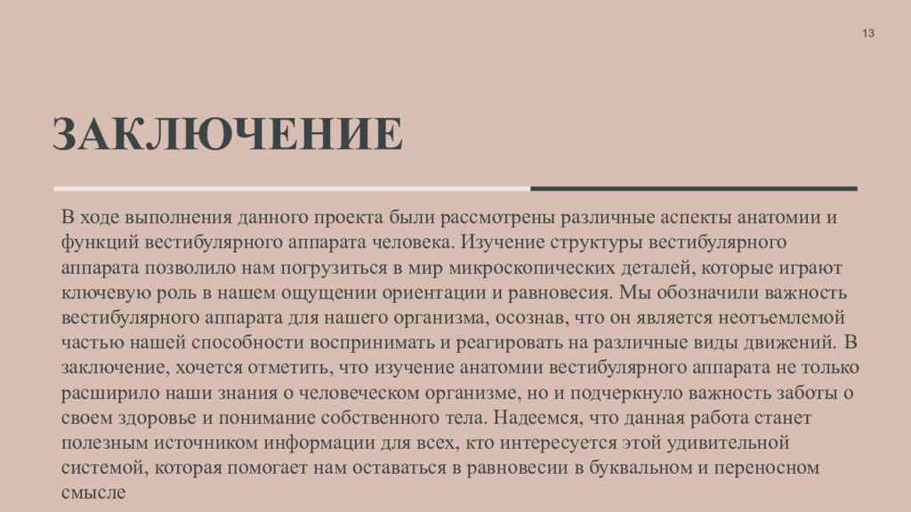 Заключение