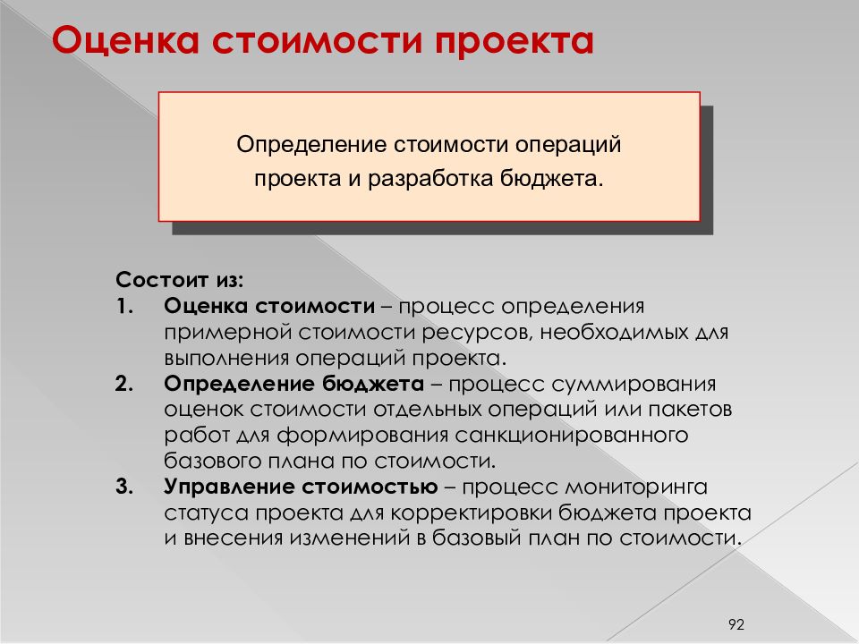 Метод оценки стоимости проекта который используется на начальной стадии жизненного цикла проекта