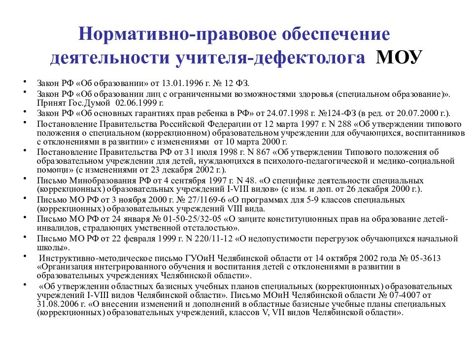 Нормативно правовое обеспечение детей с овз. Нормативно правовое обеспечение учителя дефектолога. Нормативные документы учителя. Нормативно-правовое обеспечение специального образования. Документы учителя дефектолога в ДОУ.