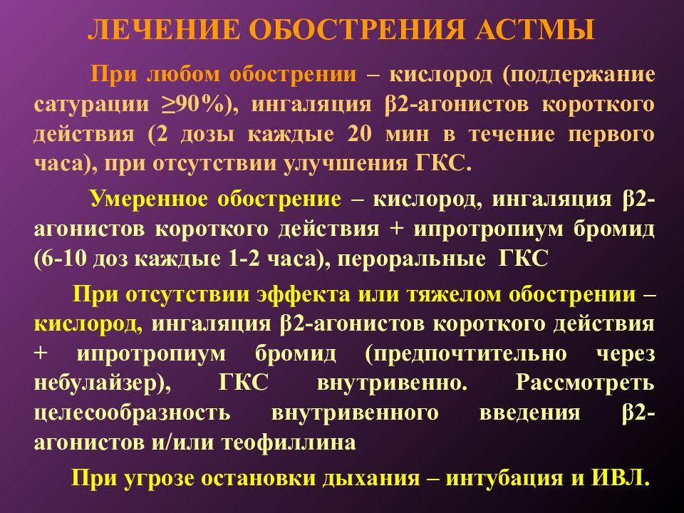 Презентация обострение бронхиальной астмы