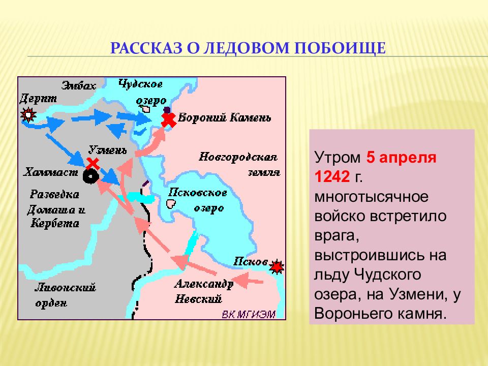 Ледовое побоище карта озера