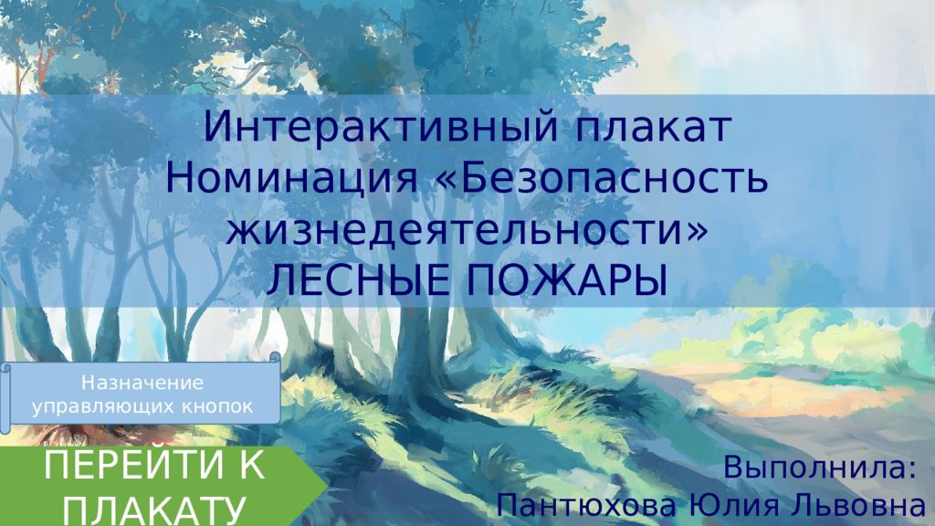 ПЕРЕЙТИ К ПЛАКАТУ Интерактивный плакат Номинация «Безопасность