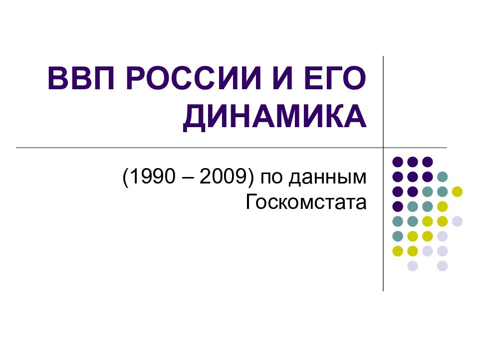 Презентация ввп россии