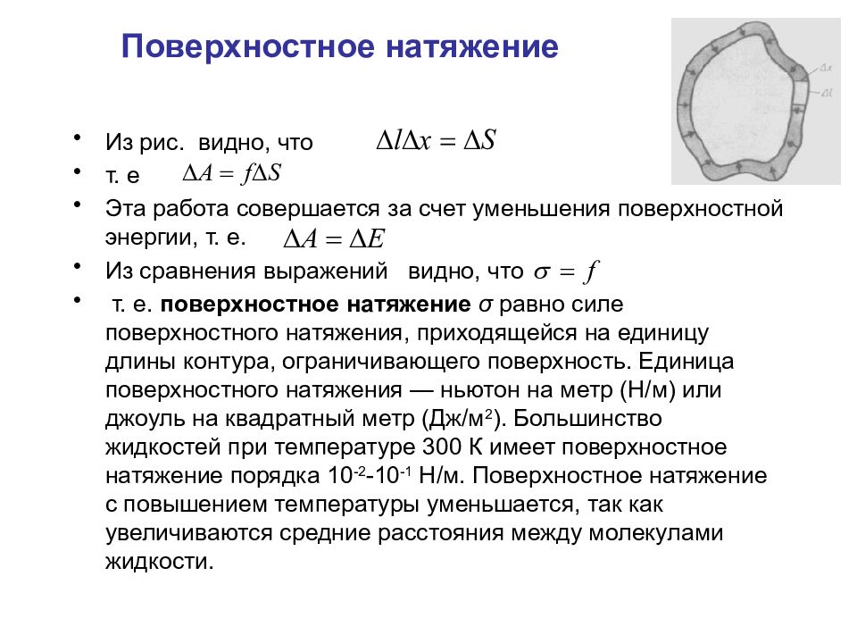 Поверхностное натяжение доклад. Работа поверхностного натяжения. Поверхностная энергия и поверхностное натяжение. Сила поверхностного натяжения. Взаимосвязь поверхностного натяжения и поверхностной энергии.