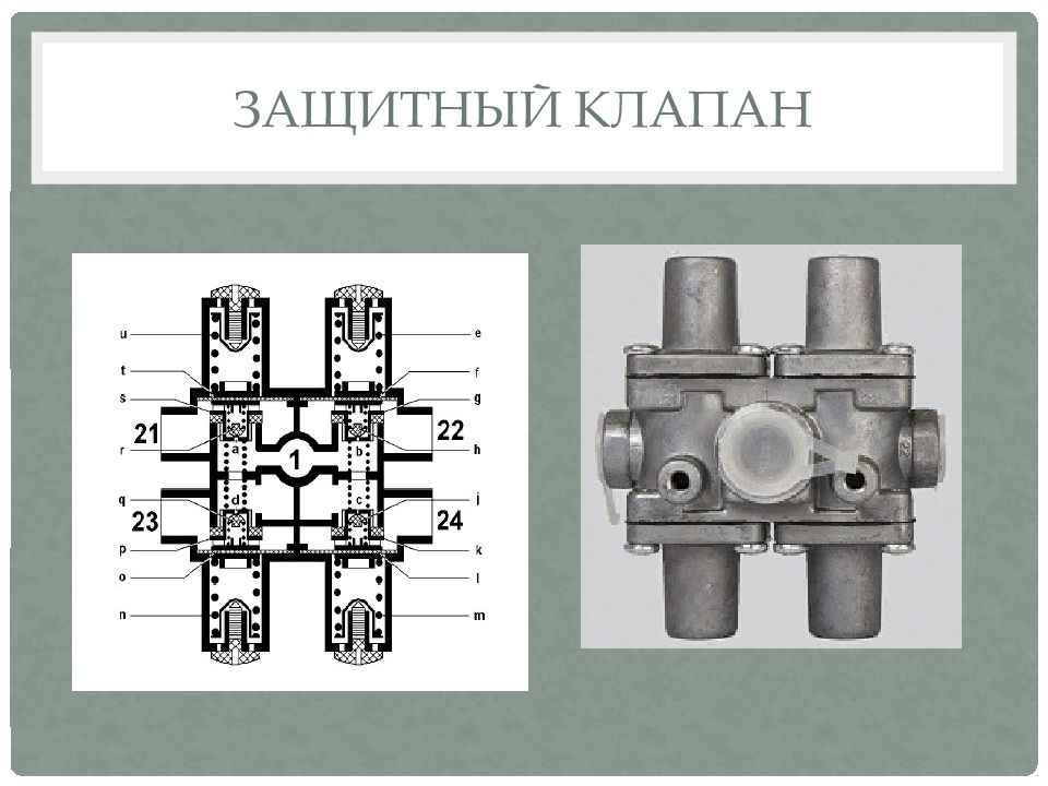 Схема кран четырехконтурный. Клапан защитный 4-х контурный МАЗ. Четырехконтурный защитный клапан КАМАЗ. Четырехконтурный защитный клапан ПАЗ 32053. Клапан четырехконтурный МАЗ.