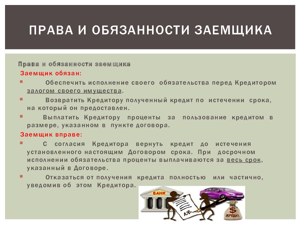 Подготовьте устное сообщение или презентацию на компьютере по теме потребительский кредит