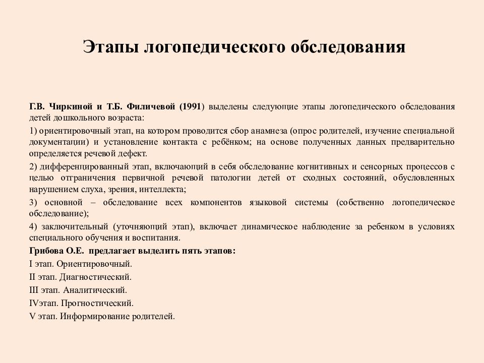 Схема логопедического обследования ребенка 1 года жизни