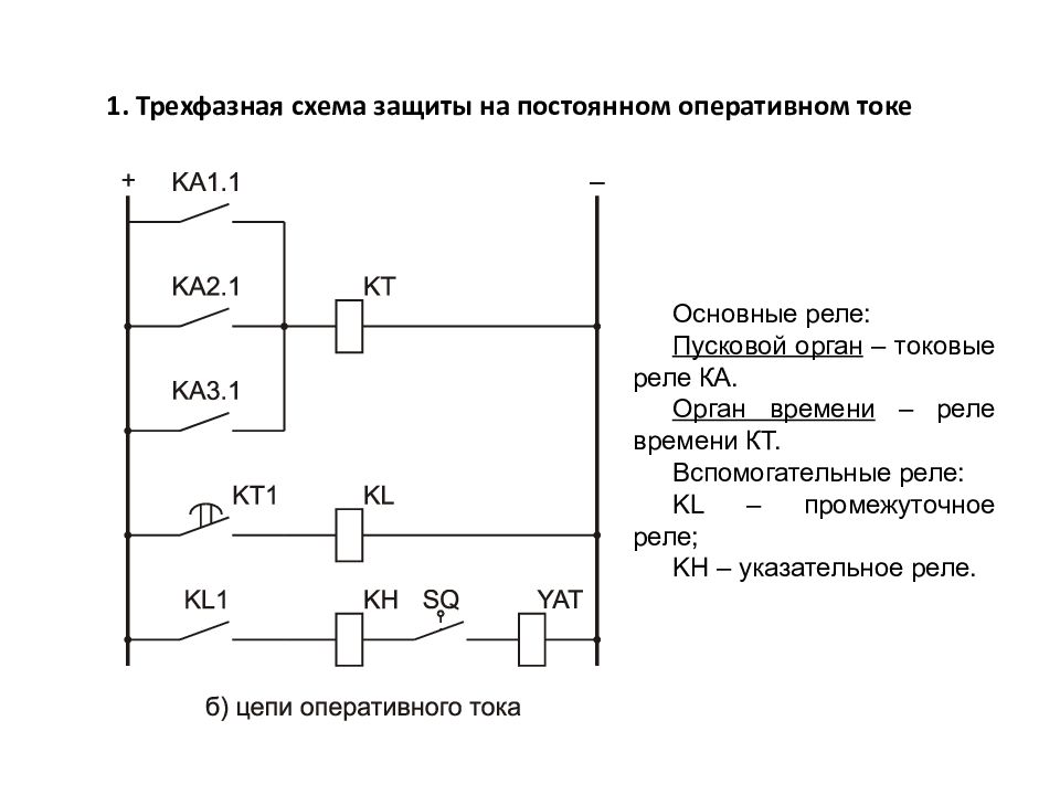 Реле защиты схема