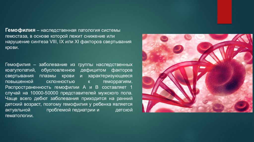 Презентация на тему гемофилия