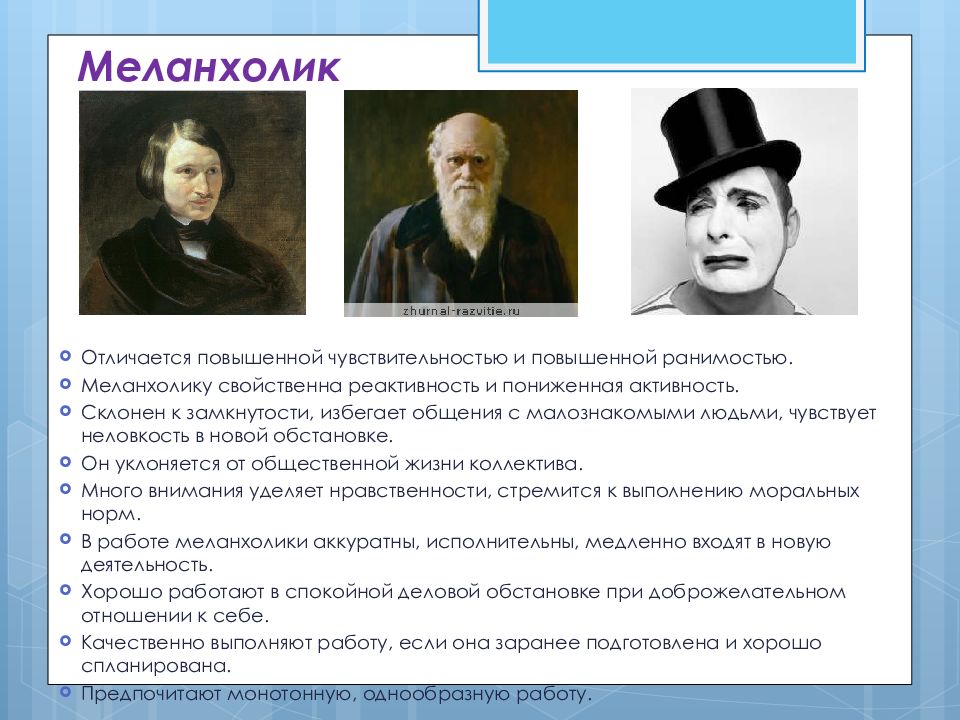 Отличается повышенной. Меланхолик. Знаменитые люди меланхолики. Яркие представители меланхоликов. Меланхолик в деятельности.