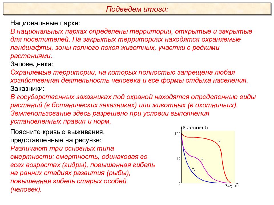 Основные характеристики задач