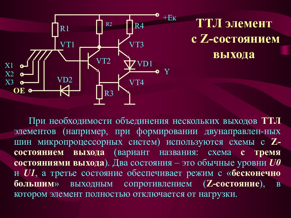 Схемотехника это. Z состояние на биполярных транзисторах. ТТЛ элемент. ТТЛ элемент не. ТТЛ микросхемы.