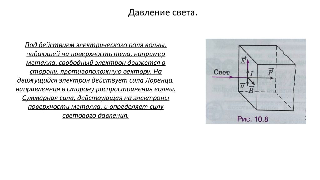 Силы действующие на электрон