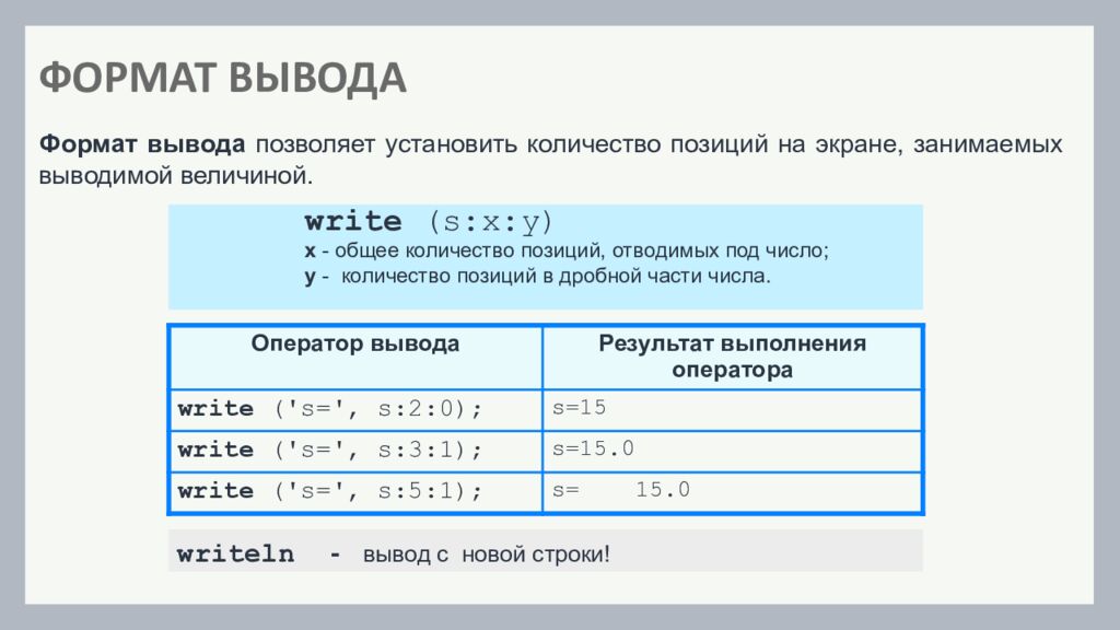 ОРГАНИЗАЦИЯ ВВОДА И ВЫВОДА ДАННЫХ
