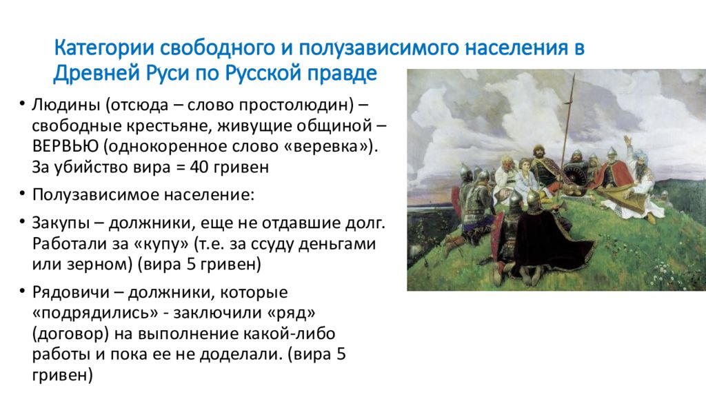 В начале 12. Людины в древней Руси. Крестьяне по русской правде. Категории населения древней Руси по русской правде. Люди это в древней Руси определение.