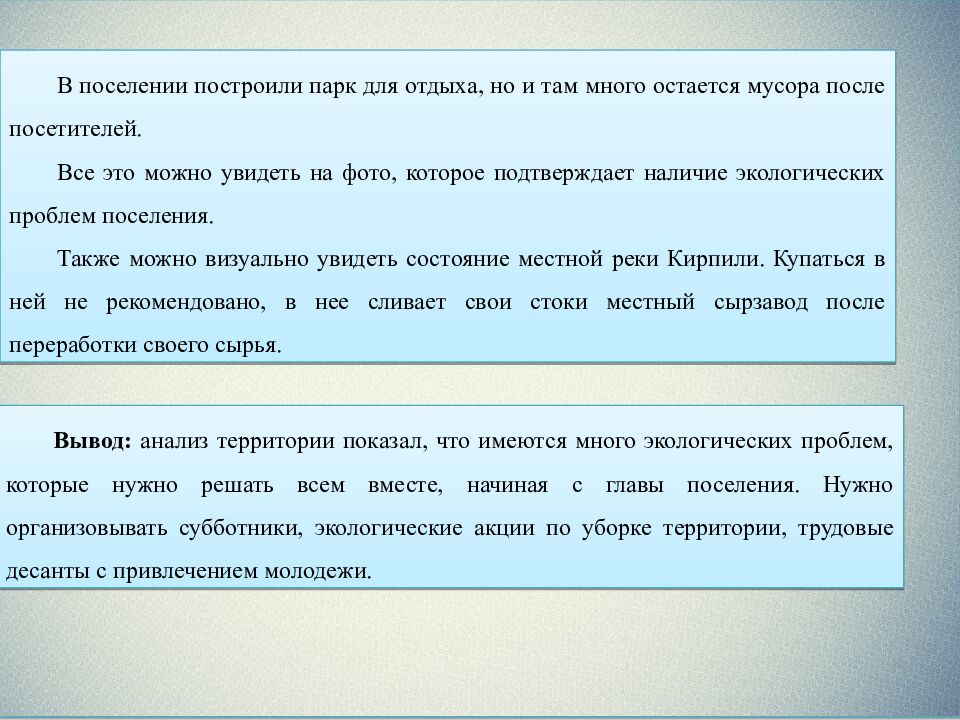 ИНДИВИДУАЛЬНЫЙ ИТОГОВЫЙ ПРОЕКТ НА ТЕМУ: «Экологические проблемы Тимашевского
