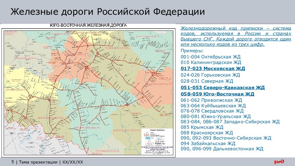 Карта железных дорог юга россии с названиями станций